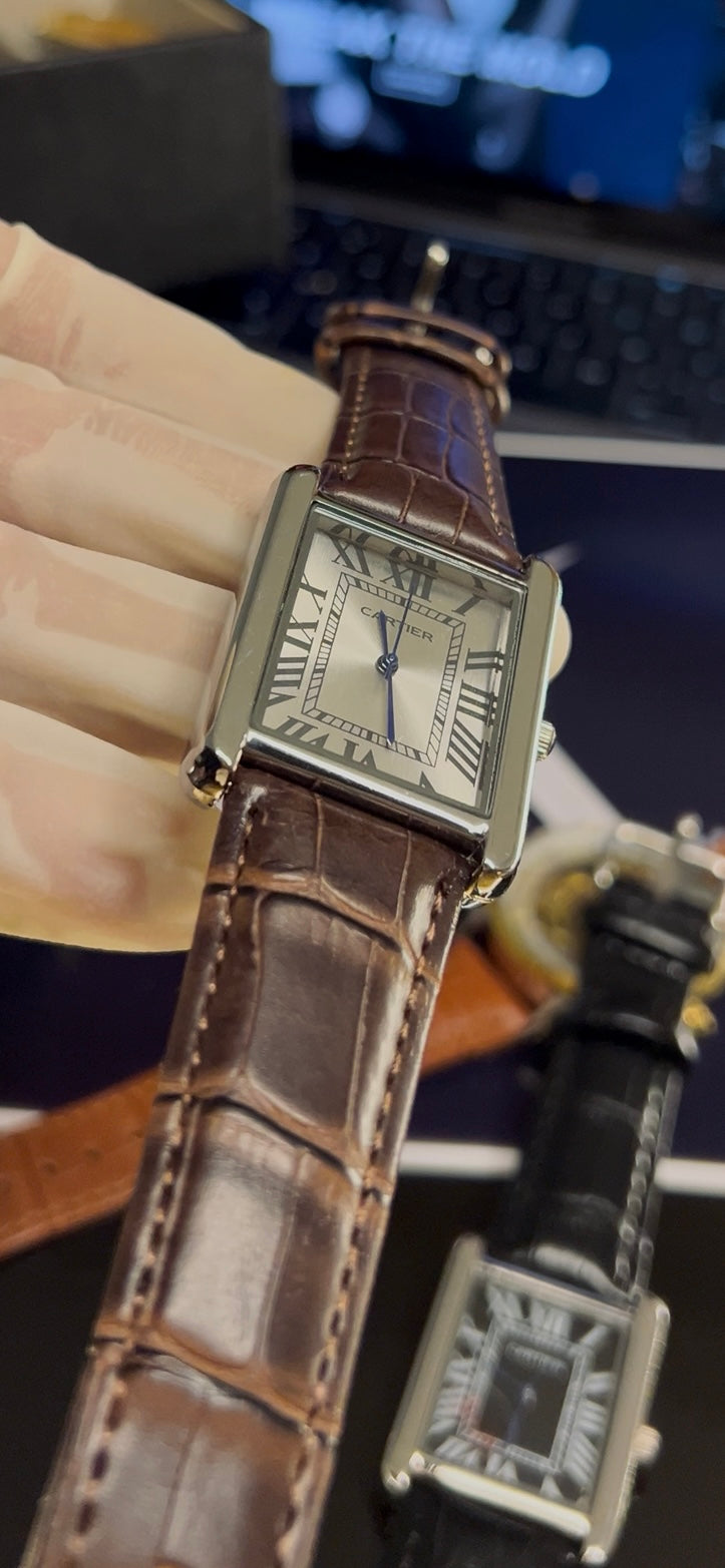 Cartier tank Silver-dial